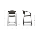 Zola - Outdoor Counter Chair - Dark Brown - Moe's Home Collection - Counter Height (24" - 27") - Elite Enclave Home