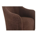 Drava - Rolling Dining Chair - Dark Brown - Moe's Home Collection - Arm Chairs - Elite Enclave Home
