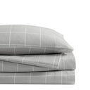 Cozy Cotton Flannel - King Printed Sheet Set - Gray Windowpane - True North by Sleep Philosophy - Bedding Sets - Elite Enclave Home