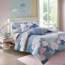 Cloud - Printed Comforter Cotton Set - Blue