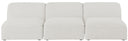 Miramar - 3 Seat Armless Modular Sofa - Meridian Furniture - Stationary Sectionals - Elite Enclave Home