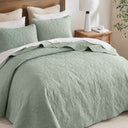 Quebec - Twin Reversible Bedspread Set - Seafoam