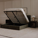 Sebastion - King Storage Bed - Green - Moe's Home Collection - Storage Beds - Elite Enclave Home