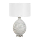 Clary - Horizontally Striped Table Lamp - Gray / White - Uttermost - Table Lamps - Elite Enclave Home