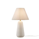 Veluna - Textured Table Lamp With Fluted Fabric Shade - White - INK+IVY - Table Lamps - Elite Enclave Home