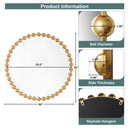 Marlowe - 36" Round Wall Decor Mirror - Gold - Madison Park Signature - Wall Mirrors - Elite Enclave Home