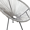 Indoor Outdoor String Accent Chairs (Set of 2) - Gray And Black