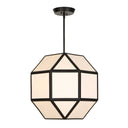 Hoi An - 4 Light Geometric Chandelier - Black