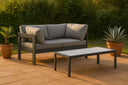 Nizuc - Outdoor Patio 2 Seat Modular Sofa With Gray Frame - Meridian Furniture - Stationary Sectionals- Elite Enclave Home