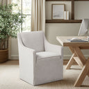 Charlotte - Slipcover Dining Arm Chair With Casters - Gray - Madison Park - Arm Chairs - Elite Enclave Home