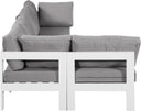 Nizuc - Outdoor Patio 5 Piece Modular Sectional With White Frame - Meridian Furniture - Stationary Sectionals- Elite Enclave Home
