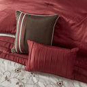 Serene - California King Embroidered Piece Comforter (Set of 7) - Red