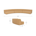 Naomi - 3 Piece Concave Modular Sectional - Golden Yellow - Moe's Home Collection - Stationary Sectionals - Elite Enclave Home