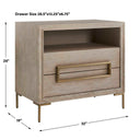 Alessia - Modern Side Table - Light Oak