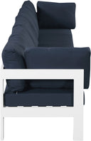 Nizuc - Outdoor Patio 5 Seat Modular Sofa With White Frame - Meridian Furniture - Stationary Sectionals- Elite Enclave Home