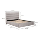 Takio - Queen Bed - Gray - Moe's Home Collection - Upholstered Beds - Elite Enclave Home