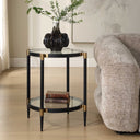 Chadid - Round Glass Table - Uttermost - Side Tables - Elite Enclave Home