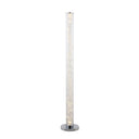Steel LED Column Floor Lamp With Clear Drum Shade - White - HomeRoots - Floor Lamps - Elite Enclave Home