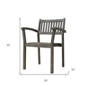 Distressed Stacking Armchairs (Set of 2) - Dark Gray