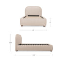 Colin - Twin Bed - Light Brown - Moe's Home Collection - Upholstered Beds - Elite Enclave Home