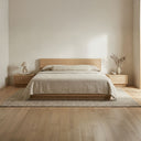 Round Off - King Bed - Natural Oak - Moe's Home Collection - Slat Beds - Elite Enclave Home