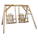 Wood Double Chair Swing - Natural
