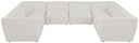 Miramar - 8 Piece Modular Sectional - Meridian Furniture - Stationary Sectionals - Elite Enclave Home