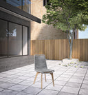 Solid Wood Outdoor Dining Chair (Set of 2) - Gray
