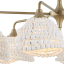 Biddeford - 6 Light Beaded Pendant - White - Uttermost - Pendant Lighting- Elite Enclave Home