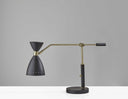 Metal Adjustable Desk Lamp - Brass Cinch Black