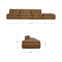 Lino - Lounge Modular Sectional - Tan - Moe's Home Collection - Stationary Sectionals - Elite Enclave Home