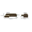 Bryn - Sectional Left - Cedar Green - Moe's Home Collection - Stationary Sectionals - Elite Enclave Home