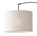 Arc Floor Lamp With Off - White Solid Color Drum Shade - Brass - HomeRoots - Floor Lamps - Elite Enclave Home
