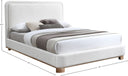 Nolita - Bed With Natural Base - Meridian Furniture - Upholstered Beds - Elite Enclave Home