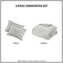 Mira - Crushed Velvet Sherpa Reversible Twin Comforter Set - Silver - Intelligent Design - Comforters & Sets - Elite Enclave Home