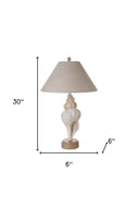 Novelty Table Lamp Coastal With Tan Empire Shade (Set of 2) - Beige