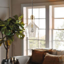 Auburn - Bell Shaped Glass Pendant - Gold / Clear - INK+IVY - Pendant Lighting - Elite Enclave Home