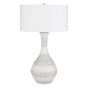 Potter - Table Lamp - Striped Ivory Blue - Uttermost - Table Lamps- Elite Enclave Home