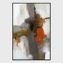 Burst - 40" x 60" Painting Art by Buddy Whitlock - Red & Dark Gray