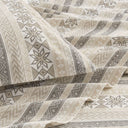 Cozy Cotton Flannel - Printed Sheet Set - Gray / Beige