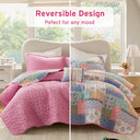 Nellie - Twin/Twin Long 3 Piece Quilt Set - Pink - Intelligent Design - Quilts & Shams - Elite Enclave Home