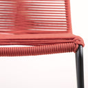 23" Metal Outdoor Dining Chair (Set of 2) - Red