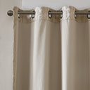 Mirage - Knitted Jacquard Damask Total Blackout Grommet Top Curtain Panel Pair - Champagne - SunSmart - Curtains & Drapes - Elite Enclave Home