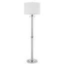 Two Light Traditional Shaped Floor Lamp With White Rectangular Shade - Chrome - HomeRoots - Floor Lamps - Elite Enclave Home