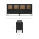 Hannah - Sideboard - Black - Moe's Home Collection - Sideboards - Elite Enclave Home
