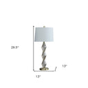 Geo Glass Table Lamp With Shade - Brushed Gold