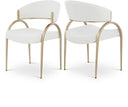 Privet - Dining Chair (Set of 2) - Gold Base - Meridian Furniture - Chair Sets - Elite Enclave Home