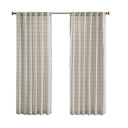Anaheim - 50x108" Plaid Rod Pocket And Back Tab Curtain Panel With Fleece Lining - Natural - Madison Park - Curtains & Drapes - Elite Enclave Home