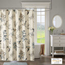 Quincy - Printed Shower Curtain - Khaki - Madison Park - Shower Curtains - Elite Enclave Home