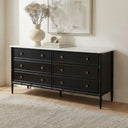Eleanor - 6 Drawer Dresser - Black - Moe's Home Collection - Dressers - Elite Enclave Home